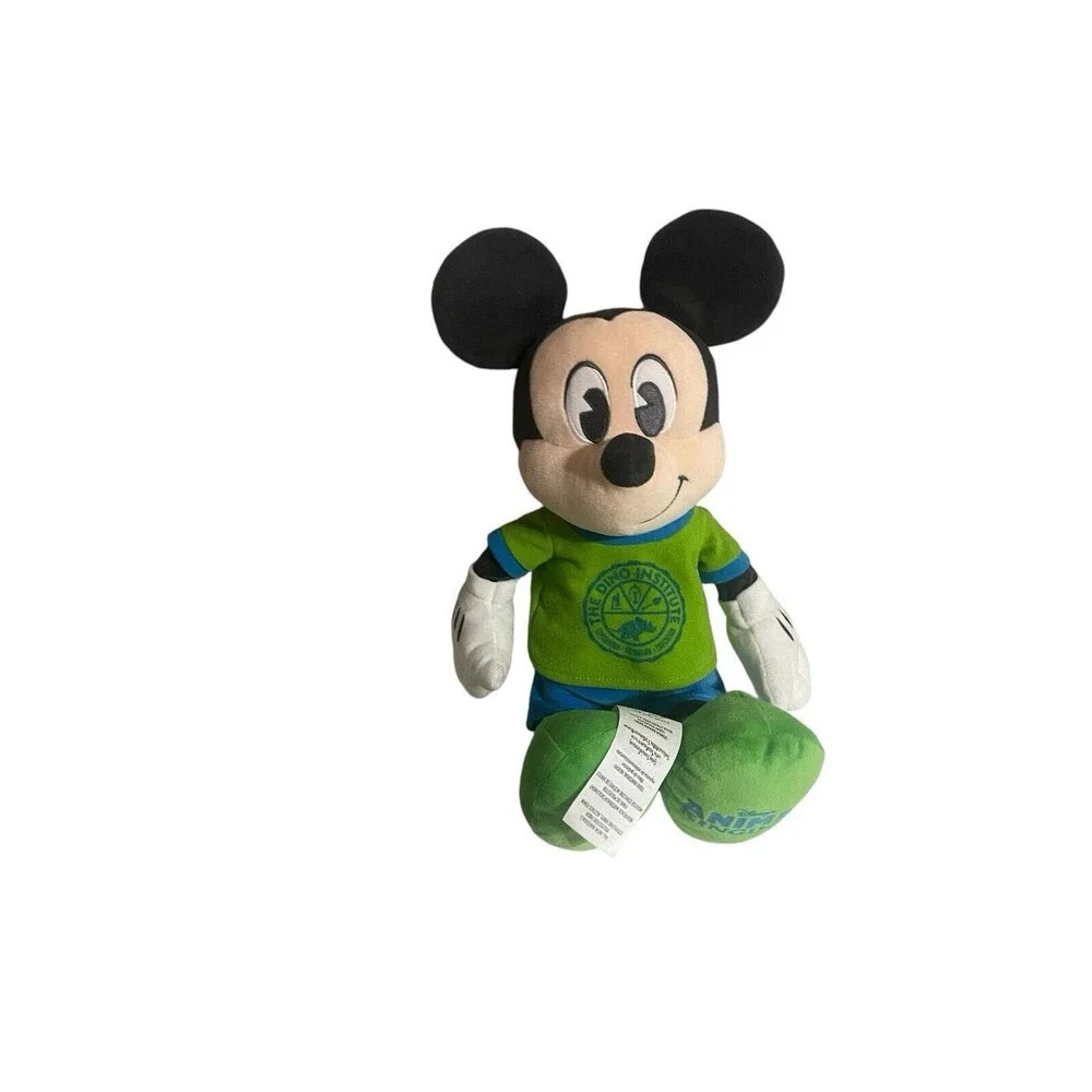 Disney Parks Animal Kingdom Dino Institute Mickey Mouse 16” Plush Toy